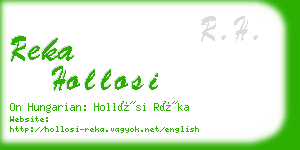 reka hollosi business card
